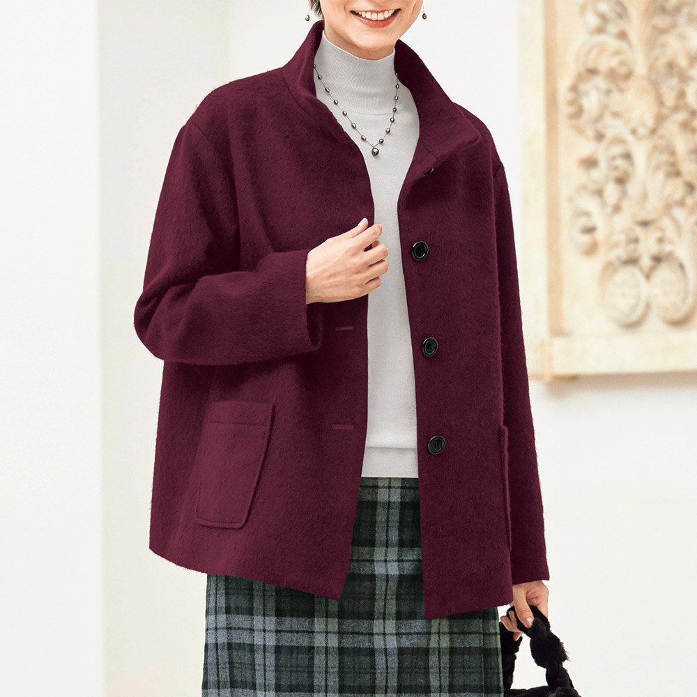 マオカラー･ウールジャケット