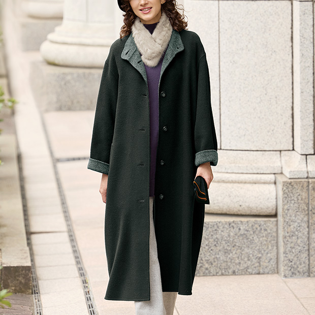 一枚仕立てのロングコート