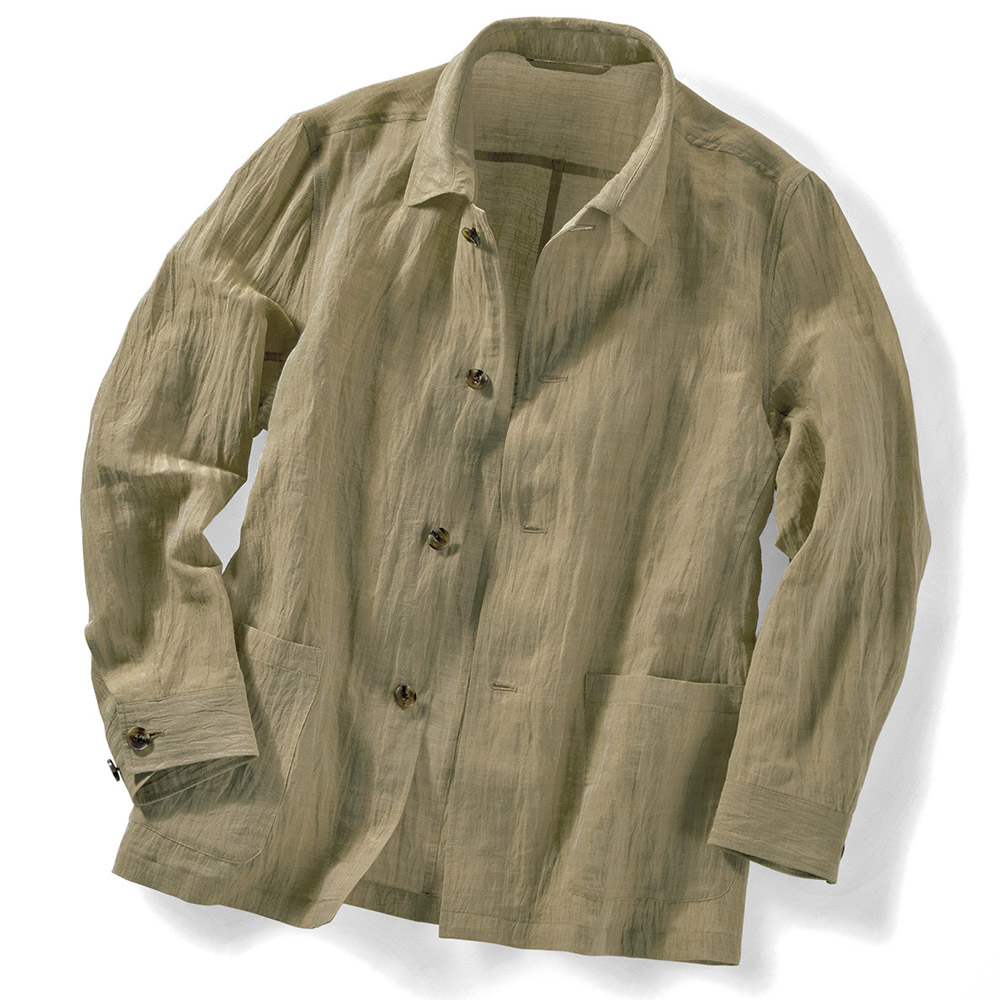 近江の手揉み麻綿･竿干しちぢみカバーオール