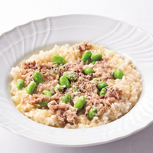 牛バラと枝豆のリゾット