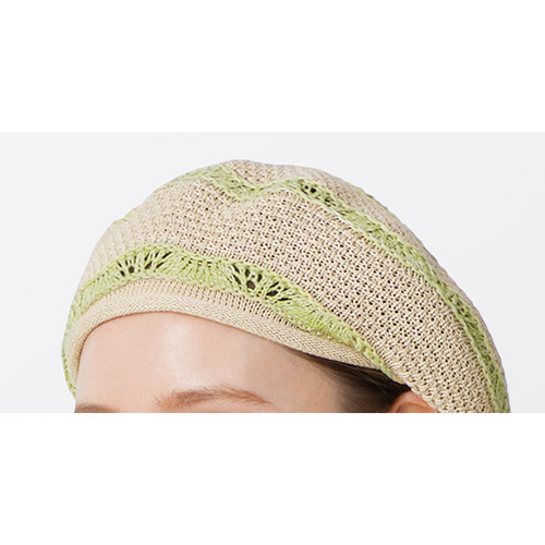 風そよぐ麻混ベレー