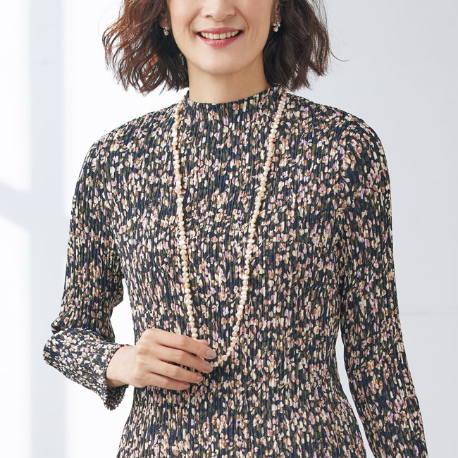 淡水バロックパールロングネックレス