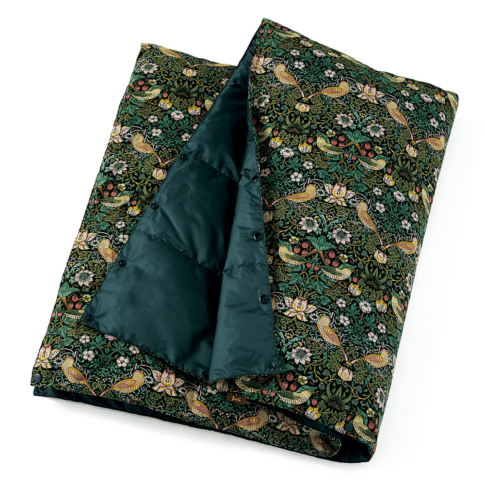 羽毛中わたのあったか2ウェイひざ掛け／いちご泥棒