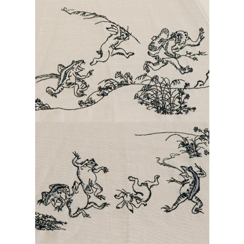 刺繍かわず張り晴雨兼用日傘