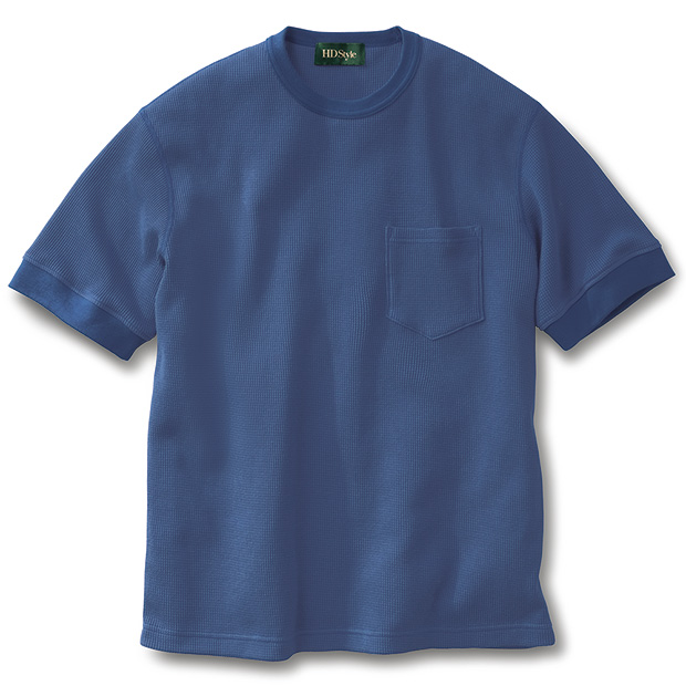 度詰めワッフルTシャツ