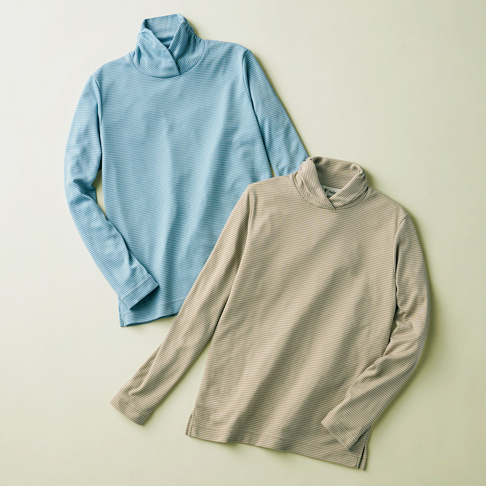 トランスウェットサーマルスムースハイネックシャツ/2色セット