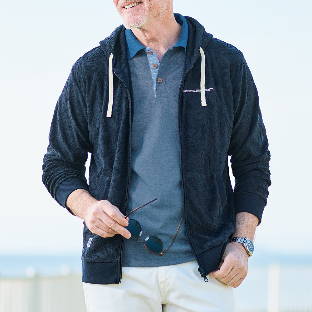 パイルジャカードフルジップパーカ