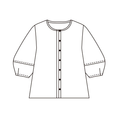 コットン混レースブラウス