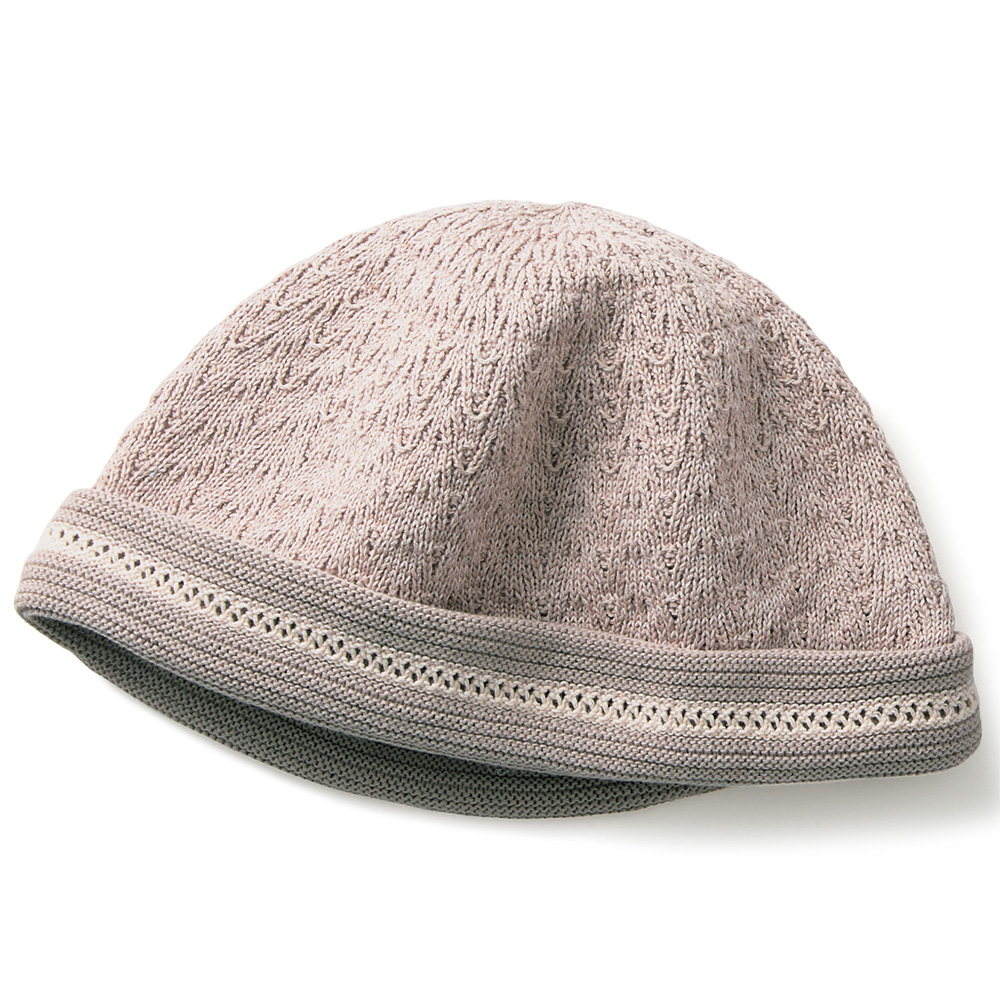 シルク混ニット帽子