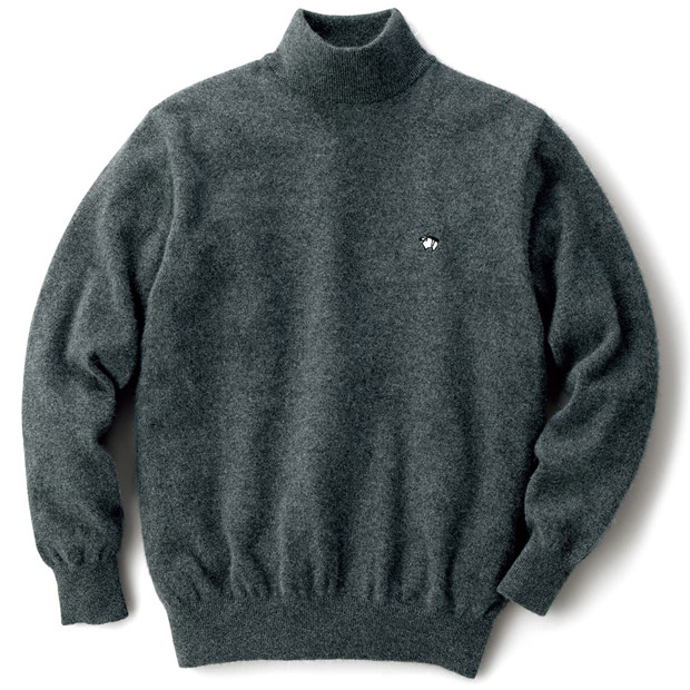 カシミヤブルーフォックスハイネックセーター