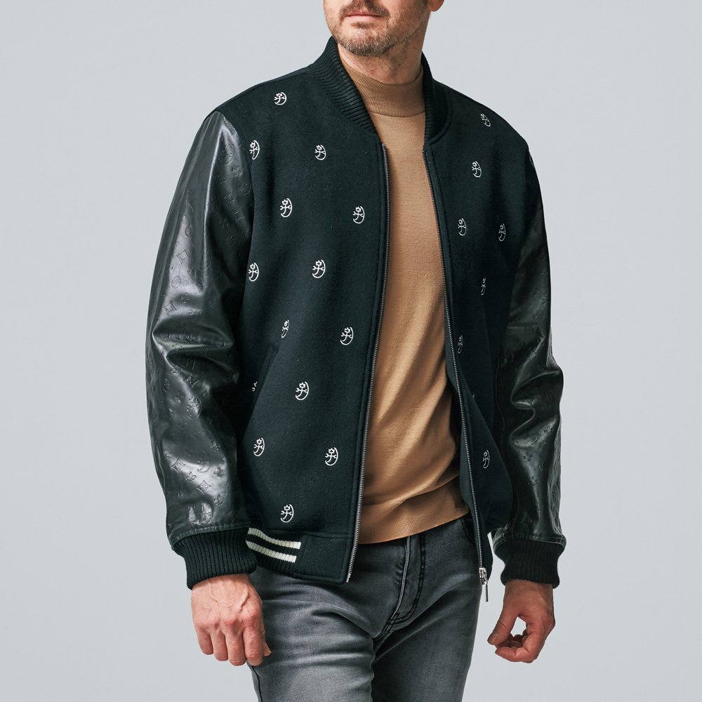 カウレザースリーブ･スタジアムジャンパー