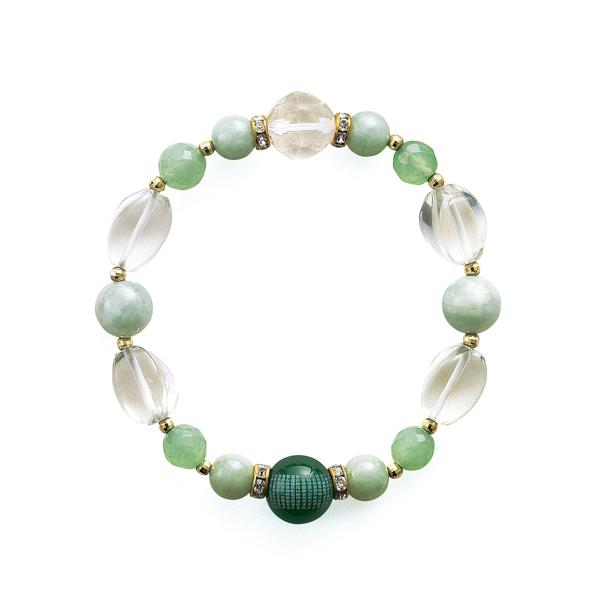 加藤まゆみ 御守ブレスレット 翡翠 般若心経入り ライトアップオンラインストア