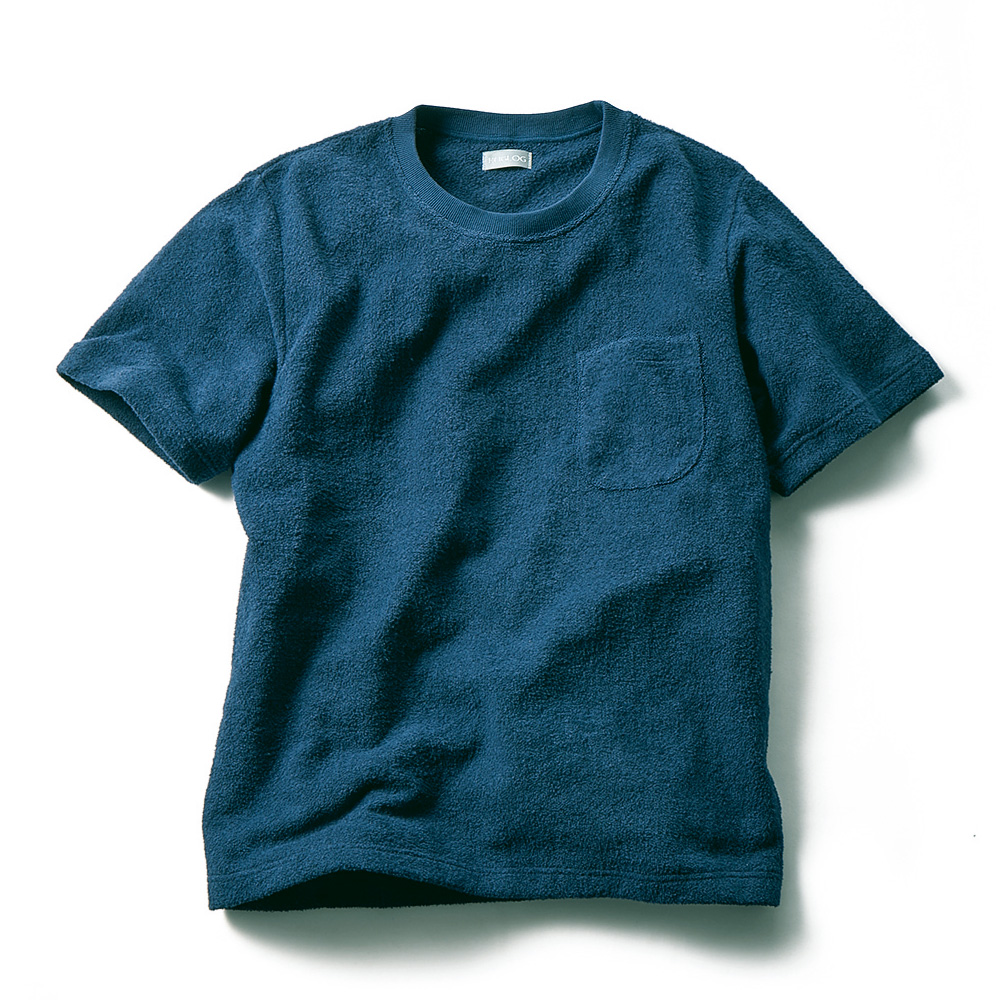 ソデス編み機の両面パイル半袖Tシャツ／2色セット