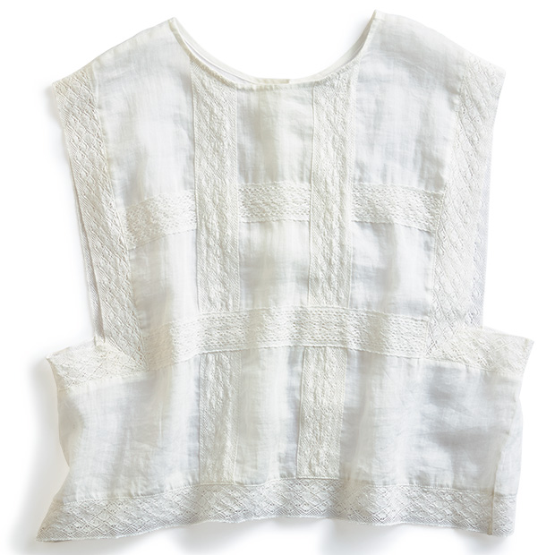 レースリボンシアーラミーベスト