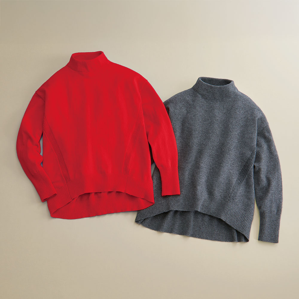 カシミヤハイネックチュニック