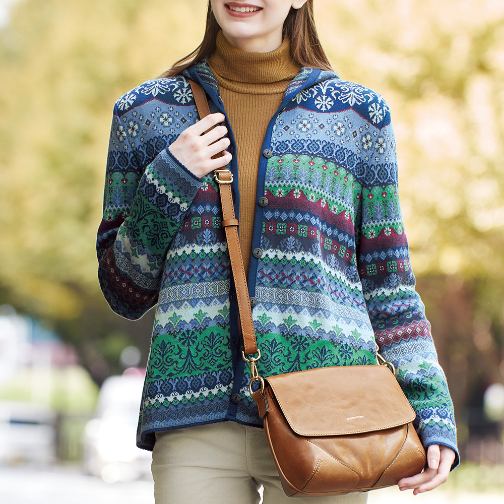 ジャカード編み･ニットパーカ／当社限定モデル