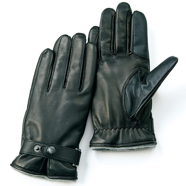 タッチパネル対応羊革手袋／紳士用