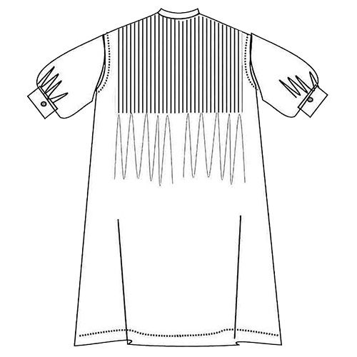 コットンボイルピンタックワンピース