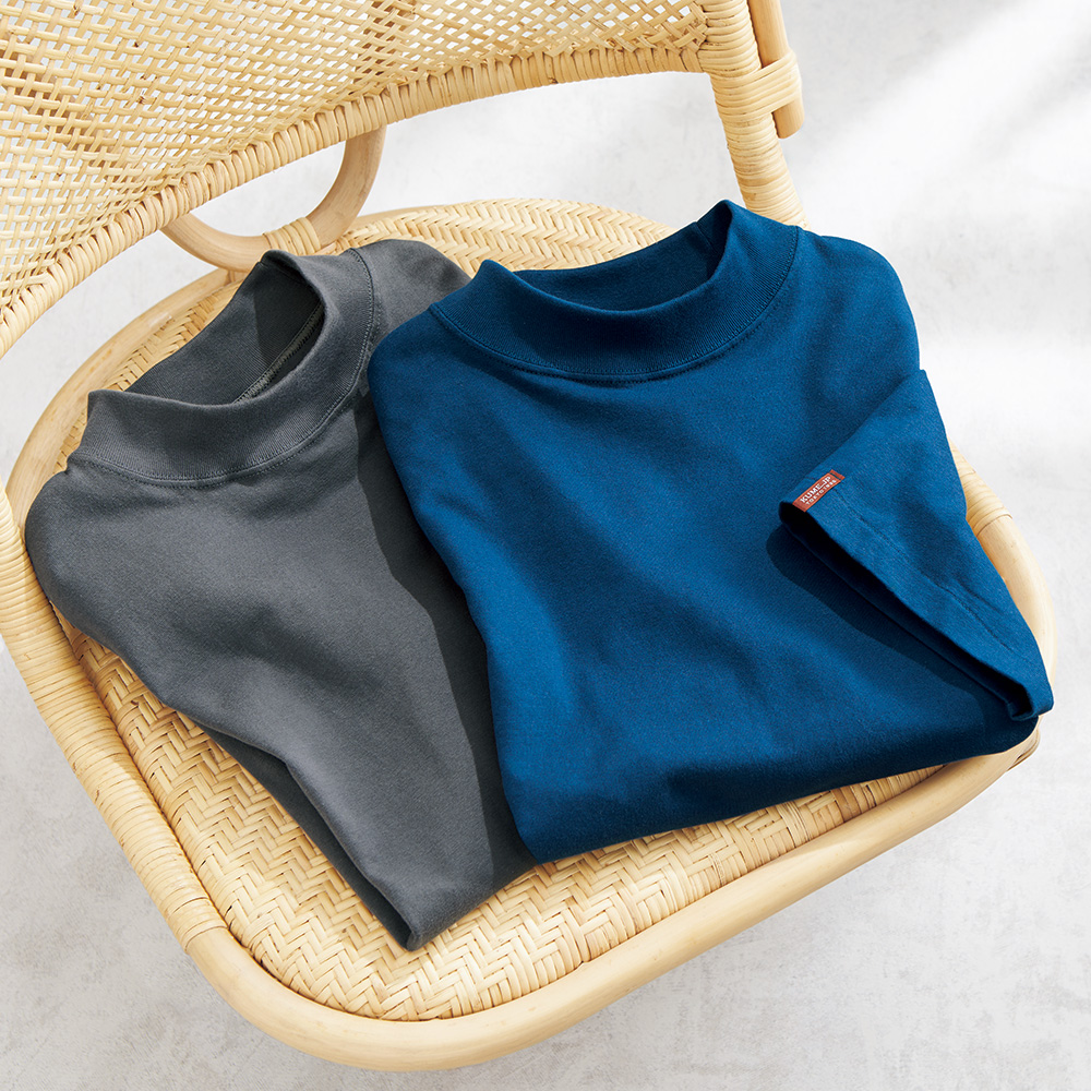 モックネックTシャツ2色セット