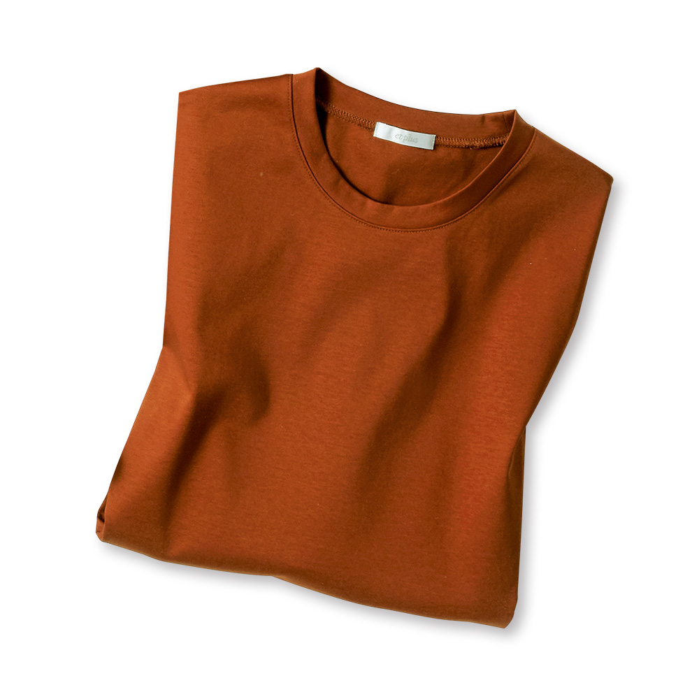 スムースコットン・ドロップショルダーTシャツ