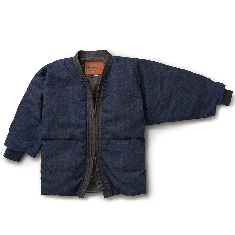 暖かデニム半纏ジャケット