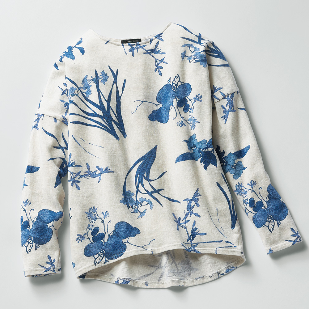 ボタニカルプリントプルオーバー