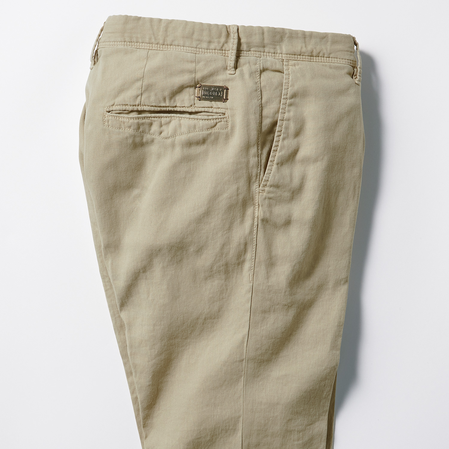 インコテックス リネン混ストレッチスラックス 100 ライトアップオンラインストア