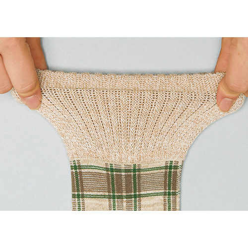 リッチェル編みチェックソックス／4色セット