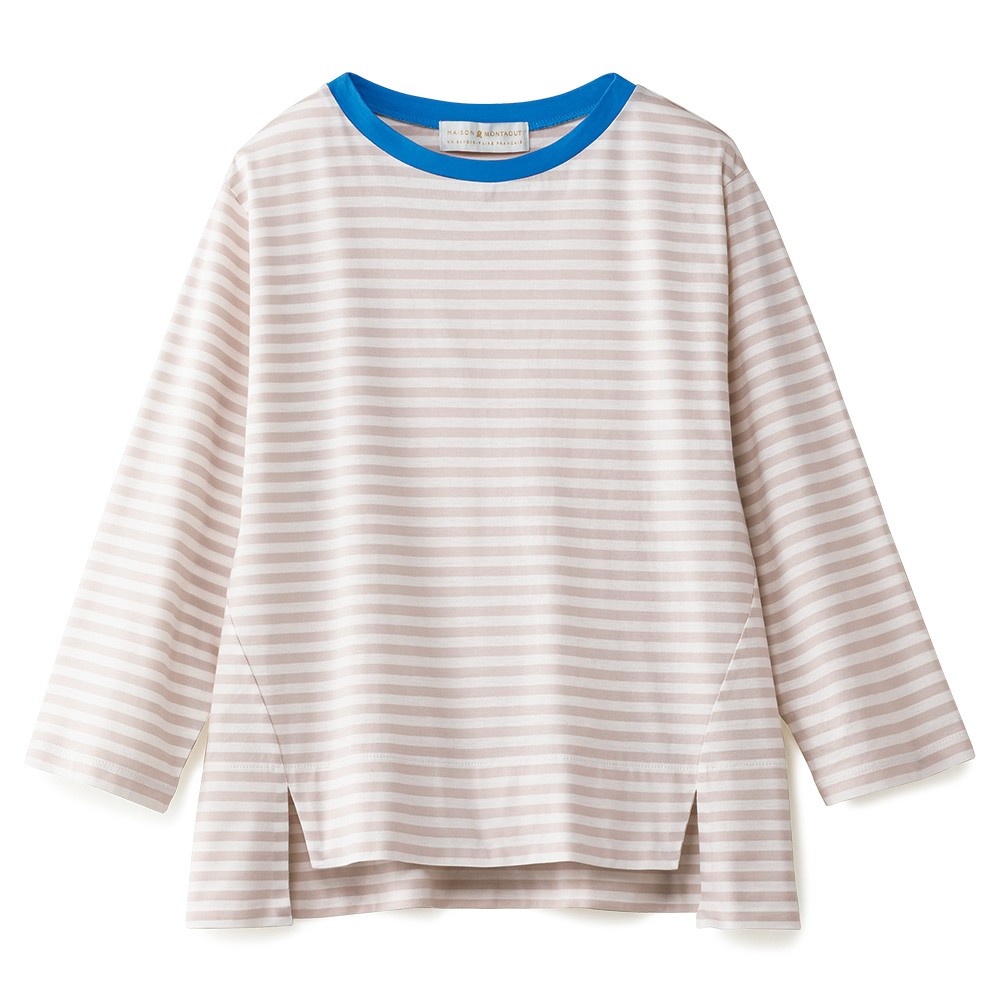 七分袖ボーダーカットソー