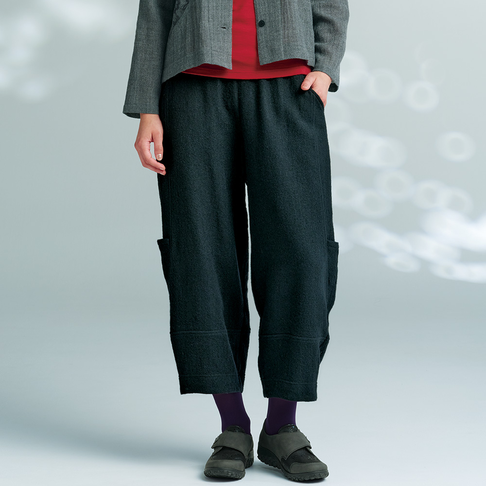 ウールガーゼ切り替えパンツ
