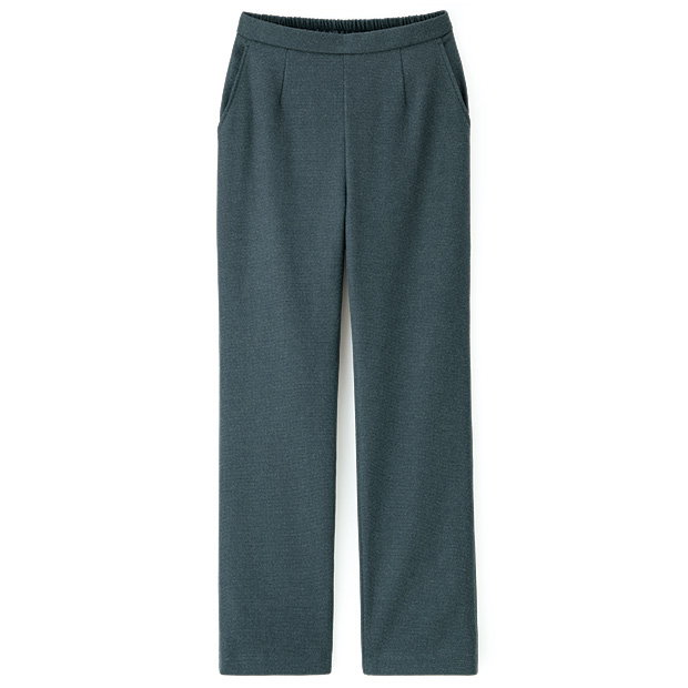 両面起毛の千鳥格子柄ストレッチパンツ