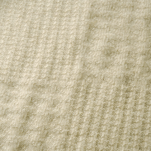 カシミヤ柄編みプルオーバー