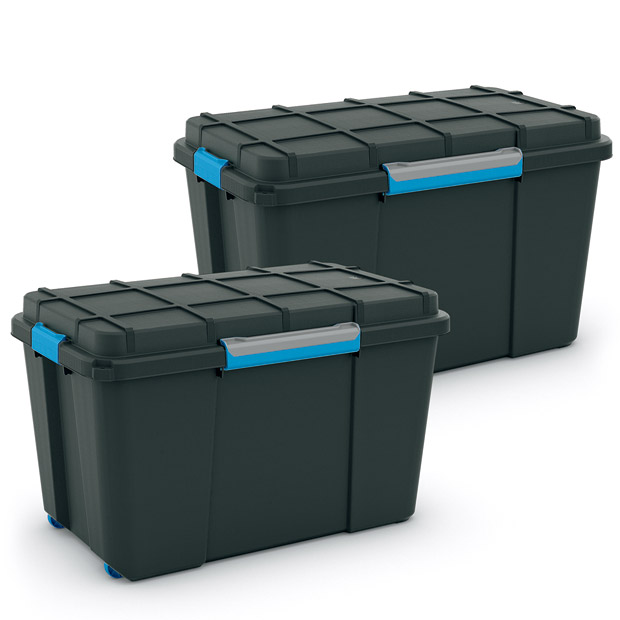 イタリア製密閉ストレージボックス／45L&times;2個セット