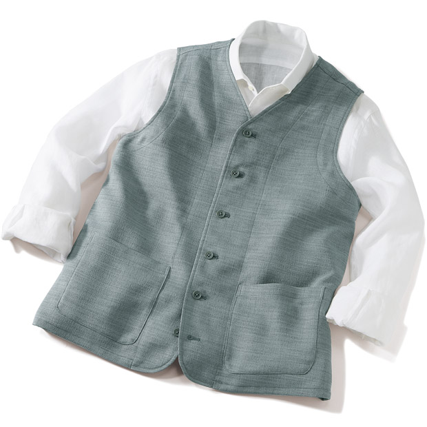 麻調オックス･清涼ベスト