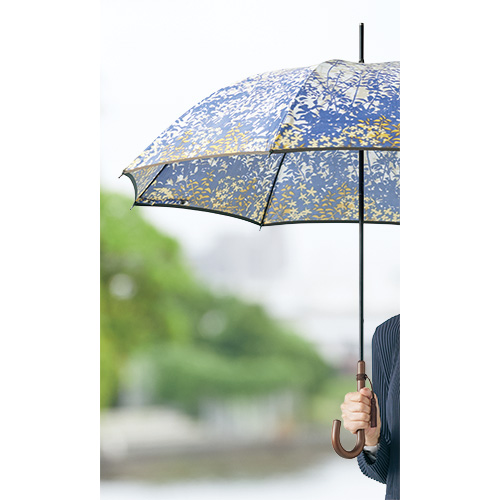 ほぐし織の雨長傘/森林