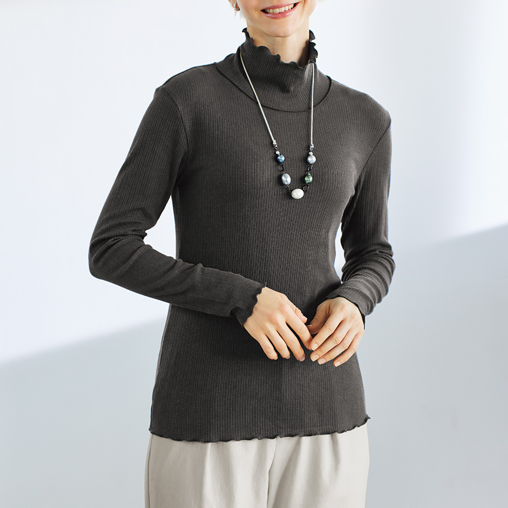 シルク混テレコプルオーバー