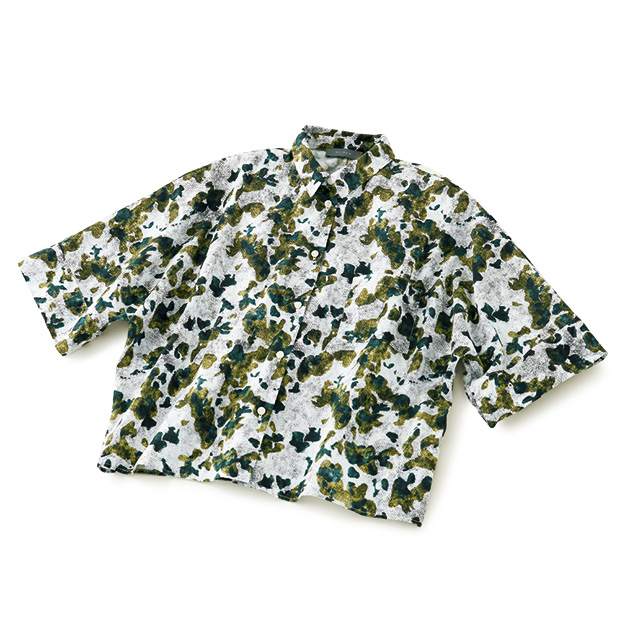 コットンプリントブラウス