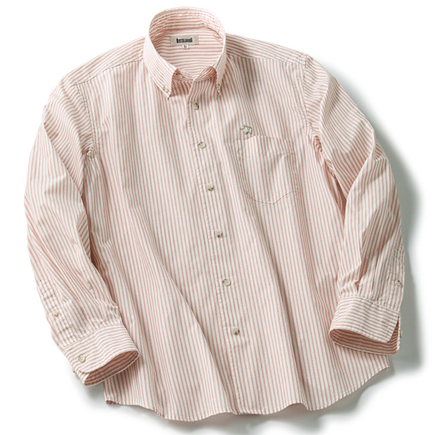 オーガニックコットン･ワッシャーストライプシャツ