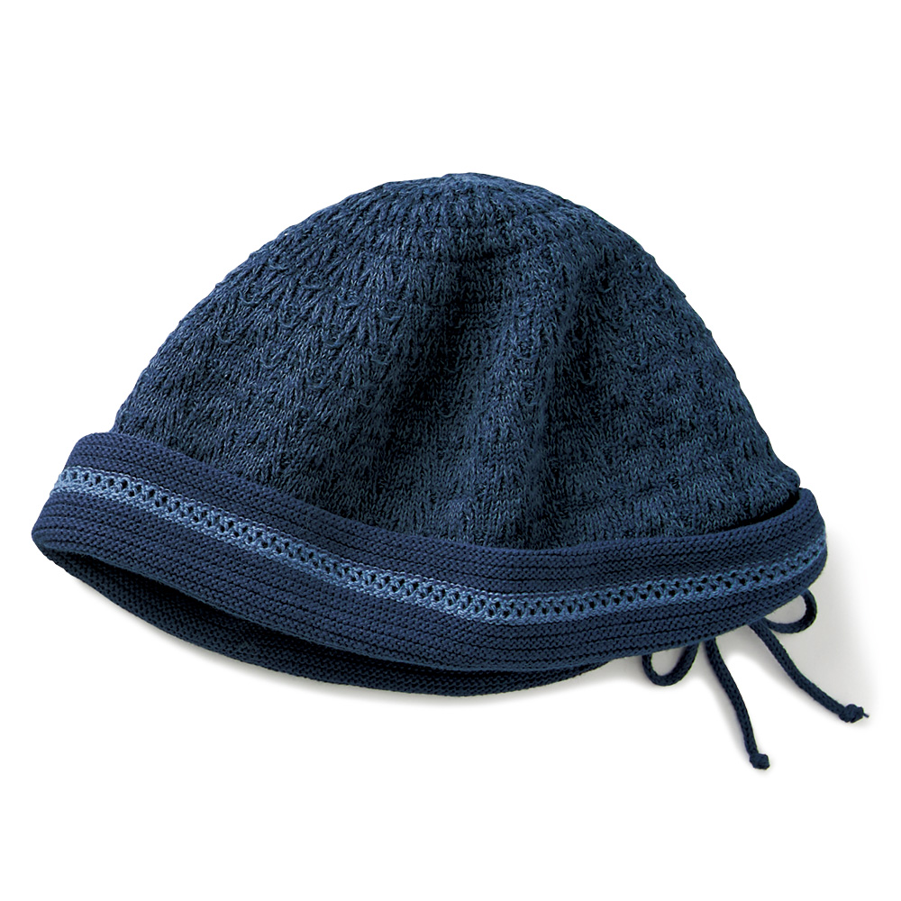 シルク混ニット帽子
