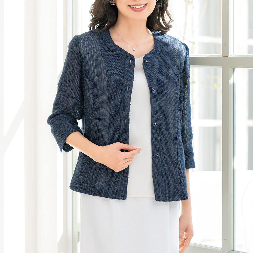 銀座花菱 からみ織ジャケット | ライトアップオンラインストア