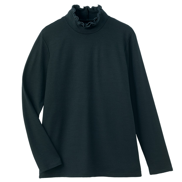 洗えるウール・ネックメロープルオーバー