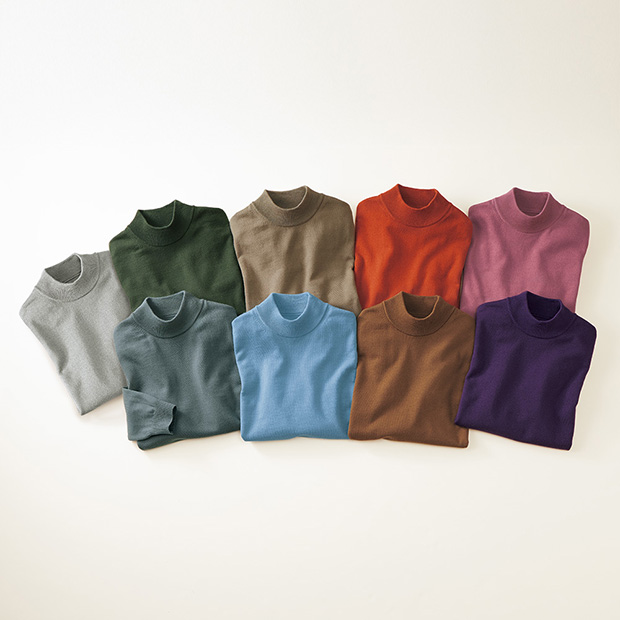 エクストラファインメリノ･モックネックセーター