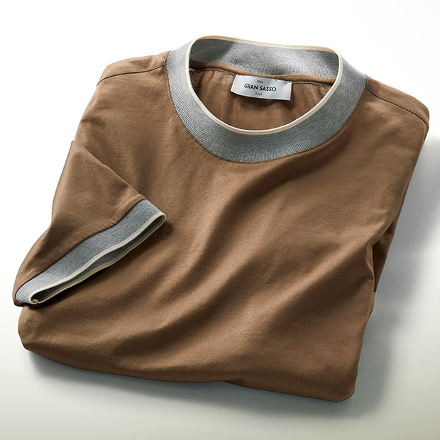 マーセライズドコットン･ドレスTシャツ
