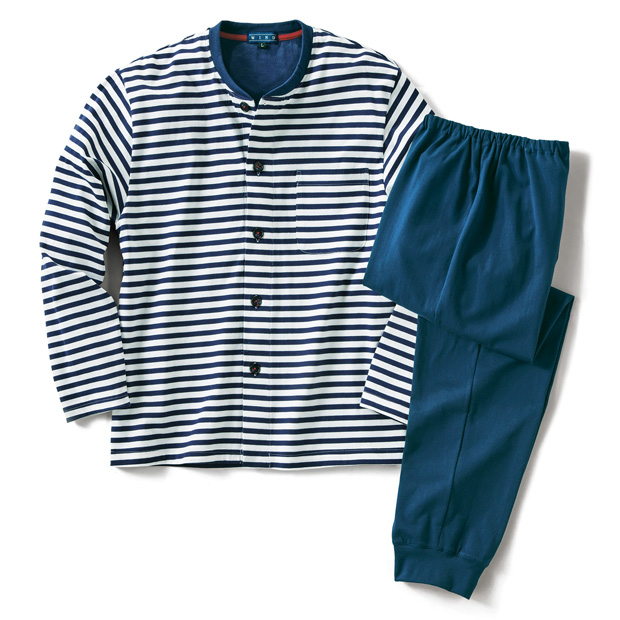 ソフト天竺ボーダーパジャマ