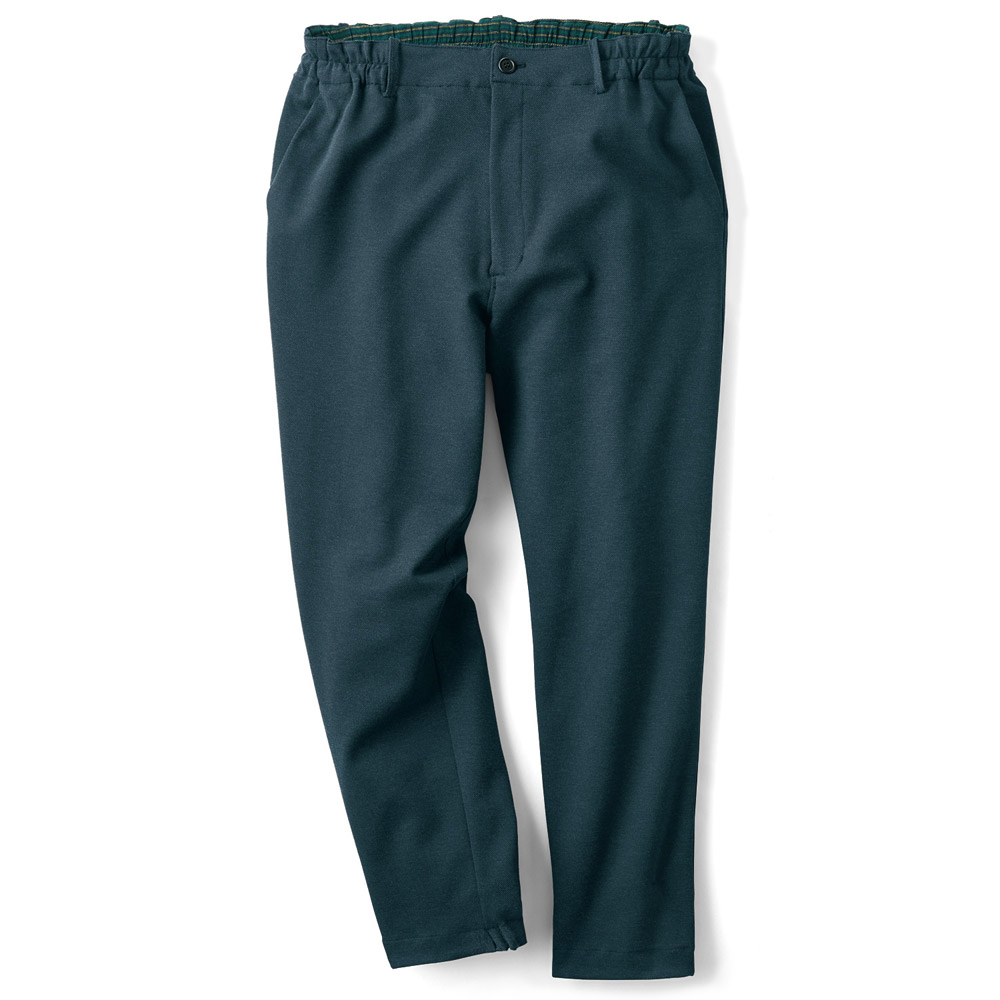 発熱素材のたっつけ風イージーパンツ