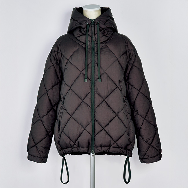 ダイヤキルトフーデットコート