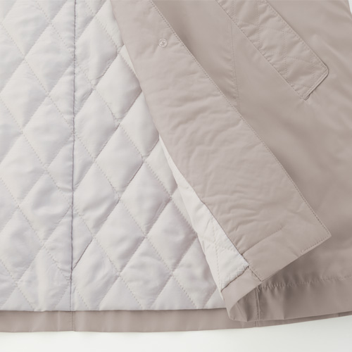 キルティング使い薄中わたコート