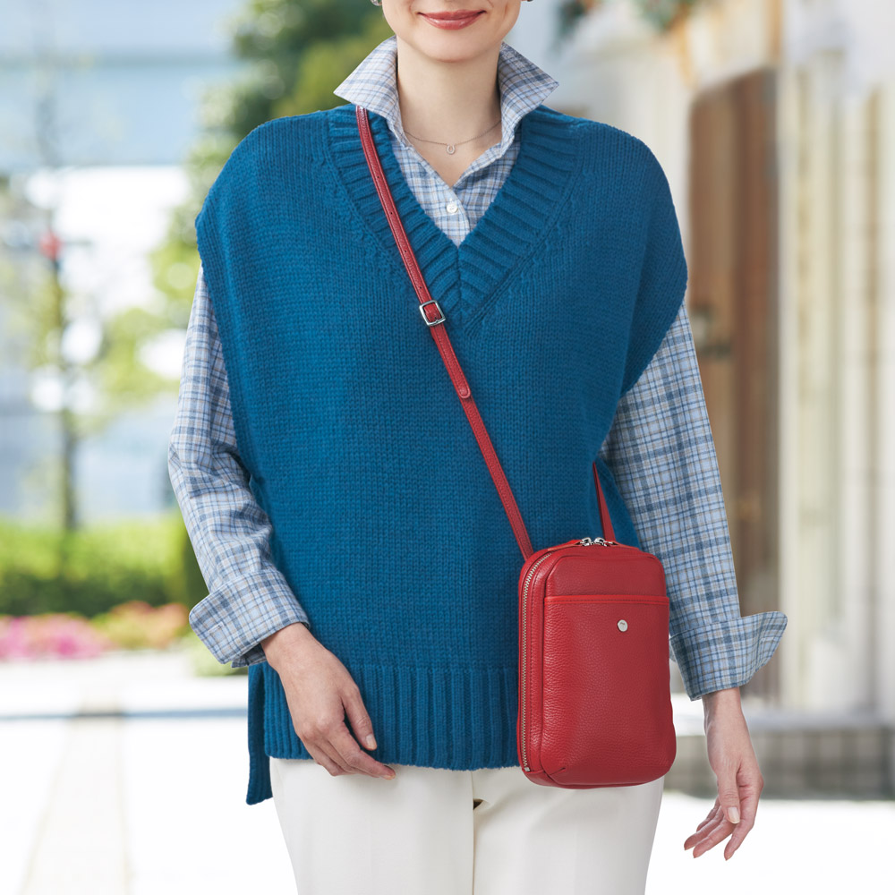 天然藍染･Vネックベスト