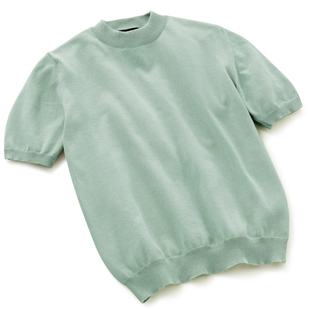コットン半袖ニット