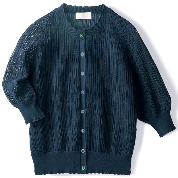 透かし編みカーディガン